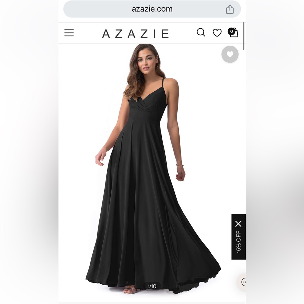 Azazie Avelina Black Bridesmaid Dress